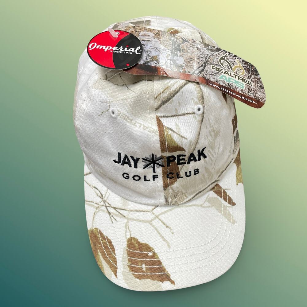 Imperial Jay Peak Golf Club Hat NWT Realtree APS Snow Camo Adjustable VT Cap